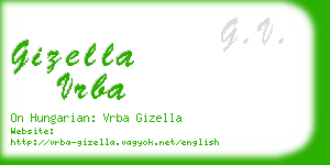 gizella vrba business card
